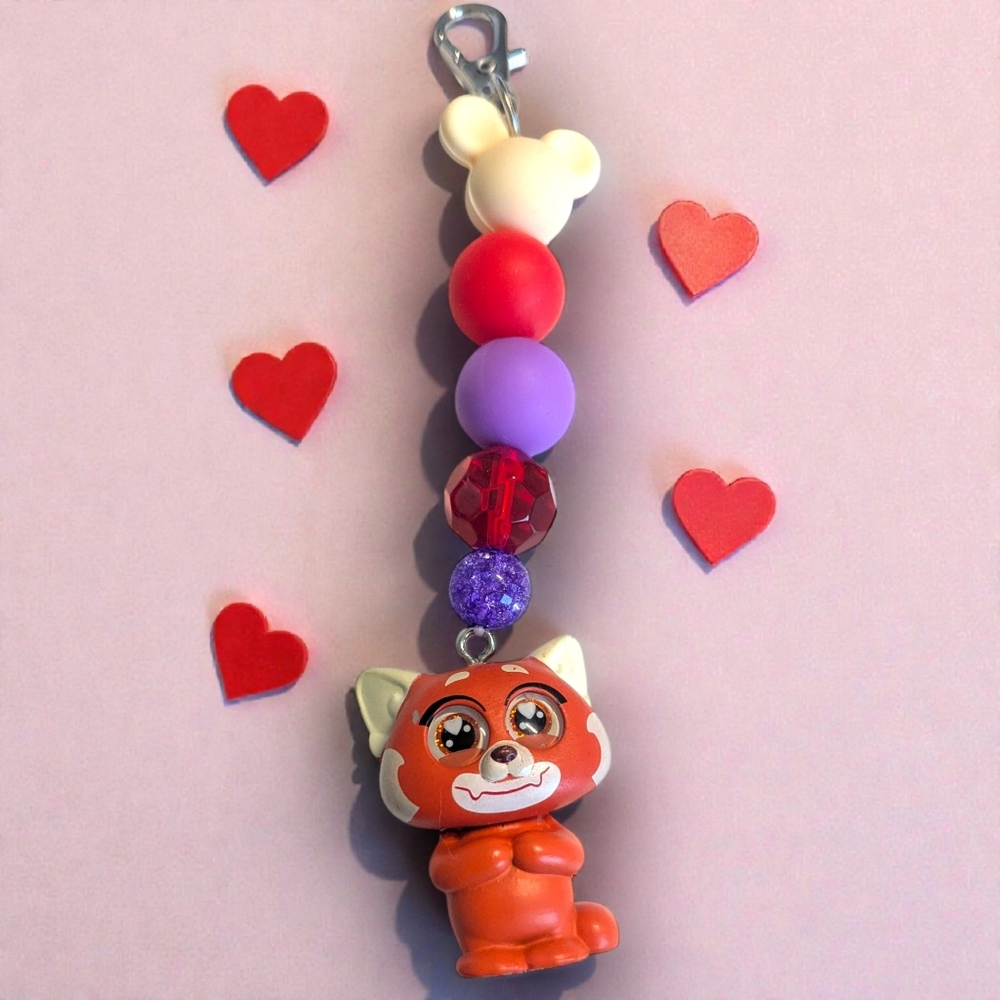 Handmade Panda Mei Bag Charm/ Keychain